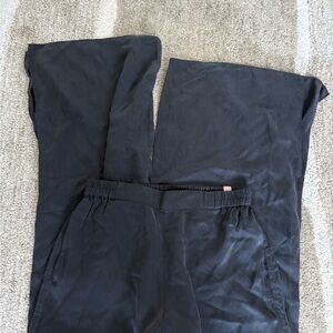 Lunya Black Silk Pajama Pants